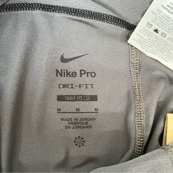 Nike Men's Pro Dri-Fit 3/4 Length Training Tights Gray Size Medium - Picture 9 of 12